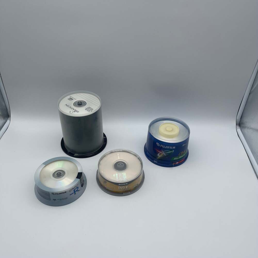 Mixed Lot of Blank Recordable Media: FujiFilm CD-R/DVD-R, Sony DVD-R, and Imatio